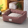 washable multi color rectangle luxury pet dog bed